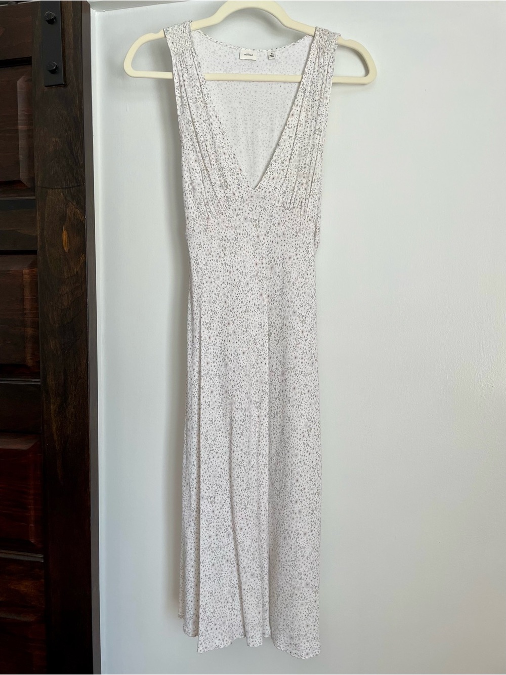 Aritzia Wilfred Orchestra Dress in White/Light Birch M